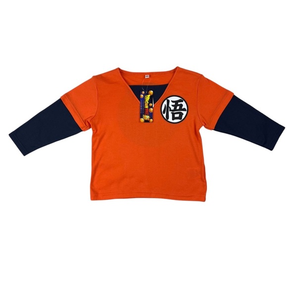 Goku Dragon Ball Z Kids 3/4 Sleeve Shirt - Size 5 - Picture 1 of 4